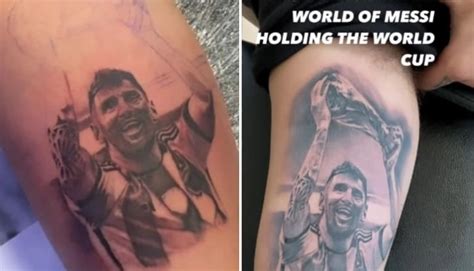 Greek Man The First To Have Messi Lifting The World Cup Trophy Tattooed ...