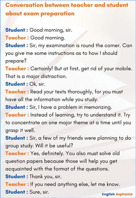 Write a Conversation Between Teacher and Student [3 Examples] | Writing dialogue, English ...