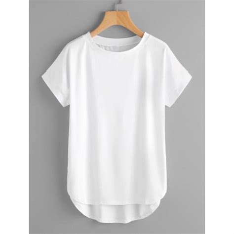 High Low Curved Hem Tshirt | Curved hem tshirt, Clothes, Curved hem tee