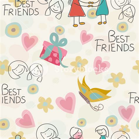 Seamless Pattern Background For Happy Friendship Day. Royalty-Free ...