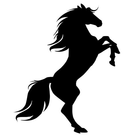 Rearing Horse Black Silhouette Wall Decal – WallMonkeys.com