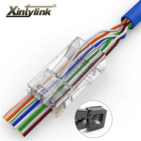 xintylink EZ rj45 connector cat6 rj 45 ethernet cable plug cat5e utp ...