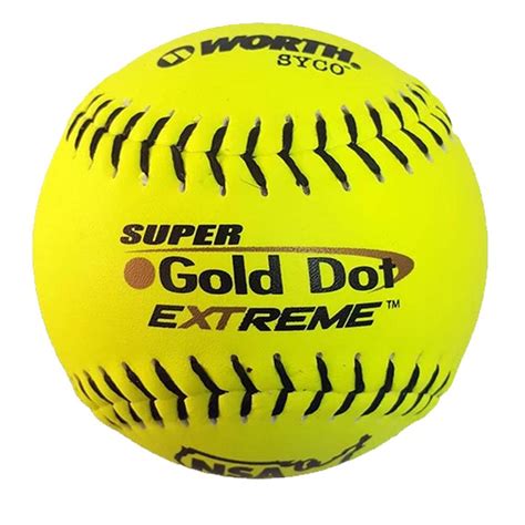 Worth Super Gold Dot Extreme Syco ICON Slow Pitch Softball (Dozen): NI
