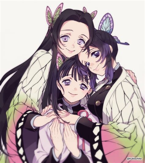 kochou shinobu, tsuyuri kanao, and kochou kanae (kimetsu no yaiba) drawn by dalc_rose | Danbooru