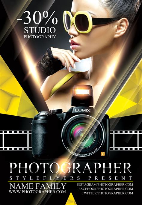 Photographer Free Flyer PSD Template Free Download #12835 | Psd templates, Psd flyer templates ...
