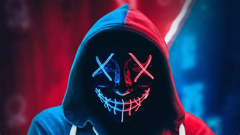 1920x1080 Neon Mask Hoodie 4k Laptop Full HD 1080P ,HD 4k Wallpapers,Images,Backgrounds,Photos ...