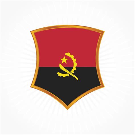 Angola flag vector with shield frame 3207096 Vector Art at Vecteezy