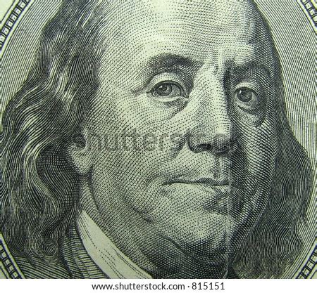 Benjamin Franklin Portrait. 100 Dollar Bill. Stock Photo 815151 ...