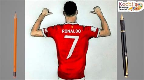 #shortvideos - How to draw Cristiano Ronaldo back side with Manchester ...