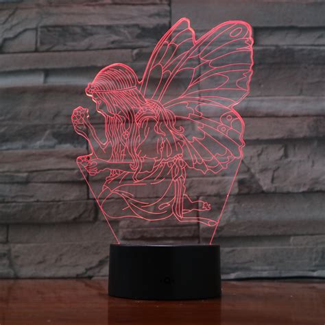 Butterfly girl - 3D Optical Illusion LED Lamp Hologram – The 3D Lamp®