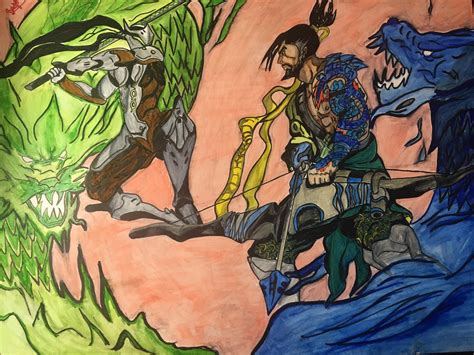 Genji vs Hanzo by Comicsfan97 on DeviantArt