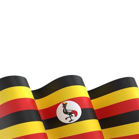 Uganda flag design national independence day banner element transparent ...