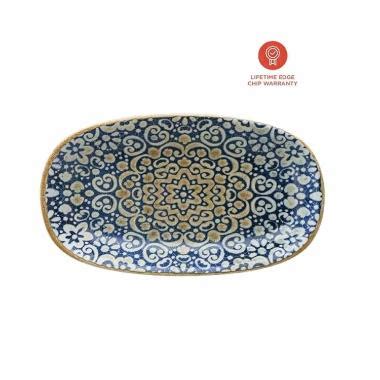 Bonna porcelain plate Gourmet Alhambra oval 24x14 cm blue - Tableware