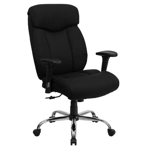 BizChair Big & Tall 400 lb. Rated High Back Black Fabric Executive Ergonomic Office Chair with ...