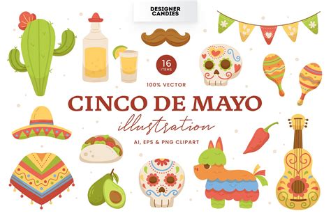 Cinco De Mayo Vector Illustrations - Design Cuts