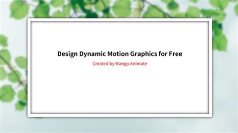 Design Dynamic Motion Graphics for Free animation video created by Toon ...