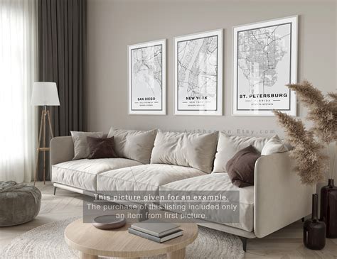 Custom Map Custom City Map Custom City Map Poster Map - Etsy