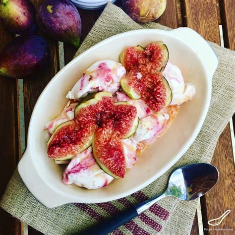 Roasted Figs Baked with Honey is an easy fig dessert, served warm over vanilla ice cream, that ...