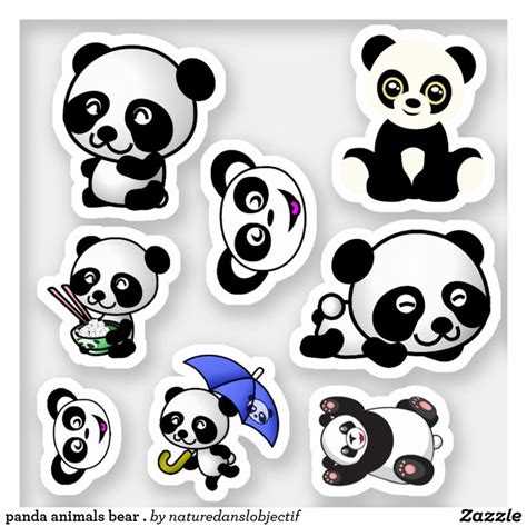 panda animals bear . sticker | Zazzle.com | Red bubble stickers, Disney sticker, Cute stickers