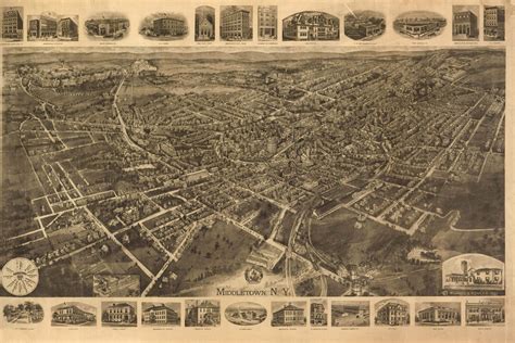 Historic Map - Middletown, NY - 1921 | World Maps Online