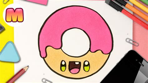 COMO DIBUJAR UNA DONA O DONUT KAWAII - Dibujos kawaii faciles - como ...