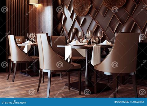 Interior of a Classic Cozy Restaurant Stock Illustration - Illustration ...