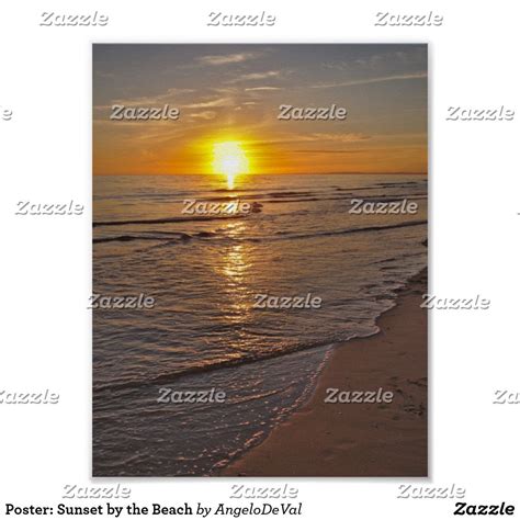 Poster: Sunset by the Beach Poster | Zazzle | Beach posters, Art ...