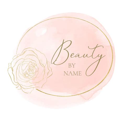 Free Vector | Elegant feminine themed logo design in pink and gold