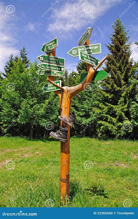 Hiking Guide,Thuringian Forest Stock Photo - Image of travel, forest: 22365660