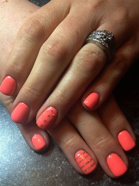 Gel nail color I just made | Coral gel nails, Gel nails french, Gel ...