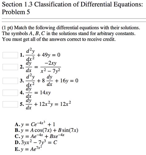 Solved: Section 1.3 Classification Of Differential Equatio... | Chegg.com