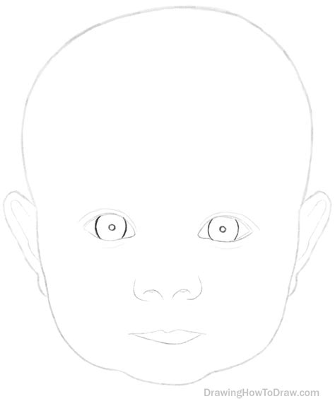 How to Draw a Baby's Face in Basic Proportions – Drawing a Cute Baby ...