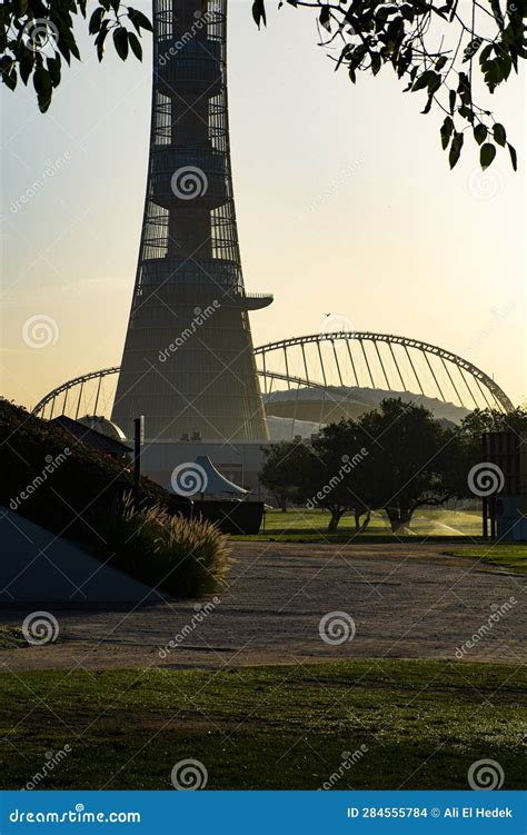 Aspire Tower during Sunrise at. Doha, Qatar Stock Photo - Image of tree, bridge: 284555784