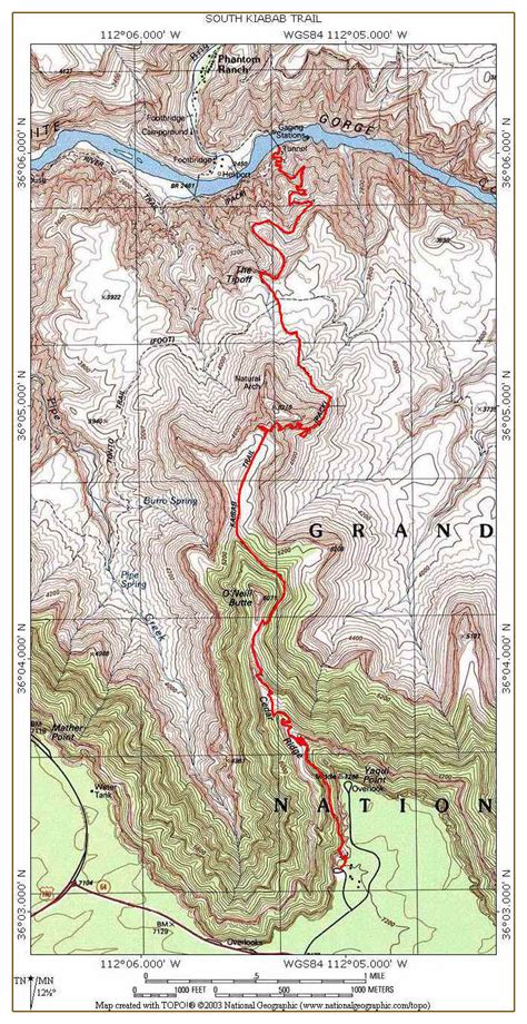 All Hikers - South Kaibab trail map