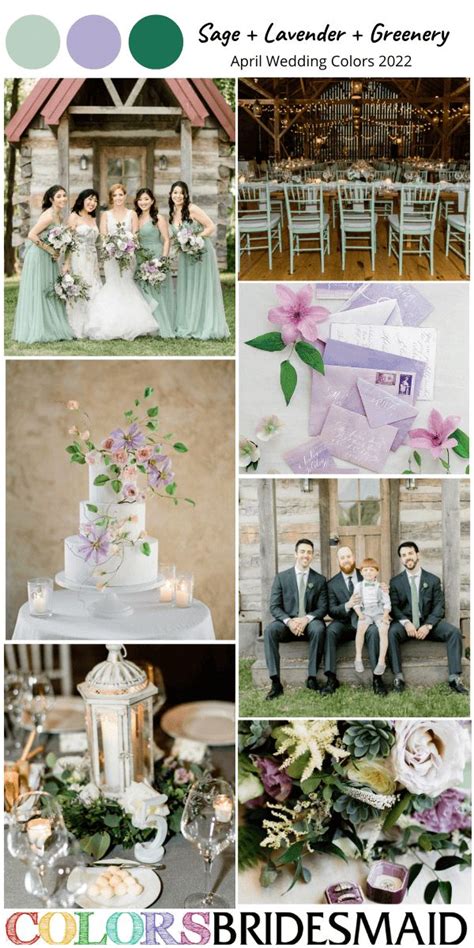 Sage Lavender and Greenery April Wedding Colors for 2022, Sage Green Bridesmaid Dresses | April ...