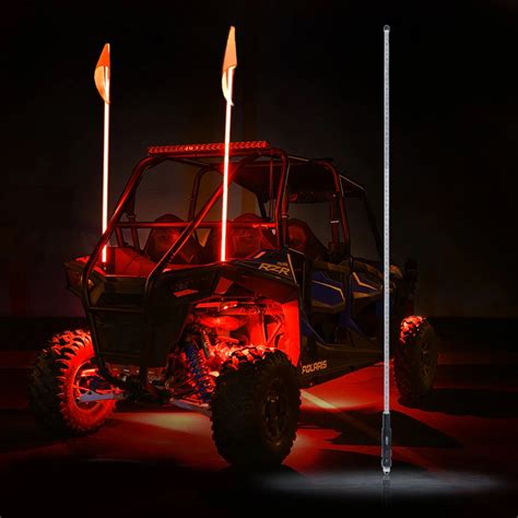 Whip Utv Led Whip Light With Multiple Colors And App Bluetooth Or Remote Control Offroad Utv Can ...