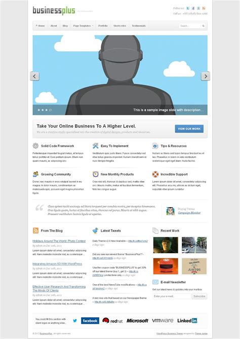 BusinessPlus - Premium WordPress Business, Portfolio Theme