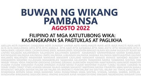 Buwan Ng Wika 2022 Theme Poster