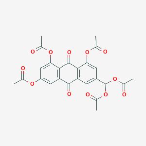 6-[Bis(acetyloxy)methyl]-9,10-dioxo-9,10-dihydroanthracene-1,3,8-triyl triacetate | C25H20O12 ...