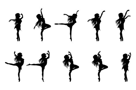 Cute Girl Dancing Silhouette Illustratio Graphic by curutdesign ...