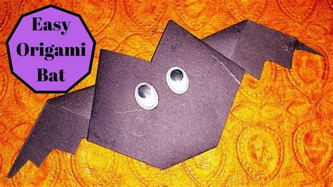 Easy Origami Bat | Halloween Bat | Halloween crafts for kids - YouTube