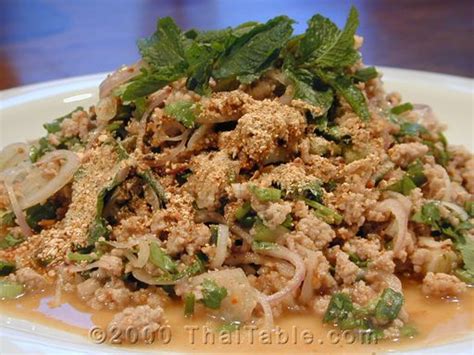 Laab - Larb ลาบหมู | Recipe | Laab recipe, Spicy recipes, Recipes