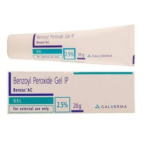 Benzac AC Finished Product 2.5% Benzoyl Peroxide Gel, For Persnol, Packaging Size: 20g at Rs 148 ...