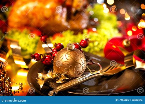 Holiday Christmas dinner stock image. Image of food, holiday - 47165625