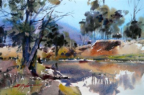 Taylor, David - "Coming on Dusk, Emu Creek" #watercolor, #landscape, # ...