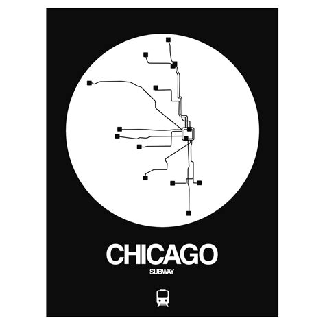 Chicago Subway Map (Orange) - Subway City Maps - Touch of Modern