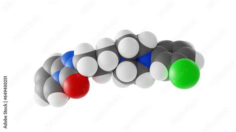 trazodone molecule, serotonin modulators molecular structure, isolated ...