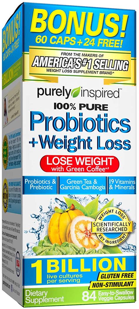 Purely Inspired Probiotics & Weight Loss Supplement, 84 Capsules - Walmart.com