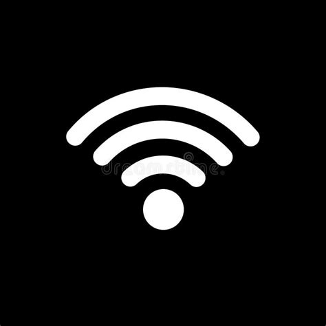 Free WiFi Icon Isolated on Black Background. Wireless Internet Connection Concept. Network Logo ...