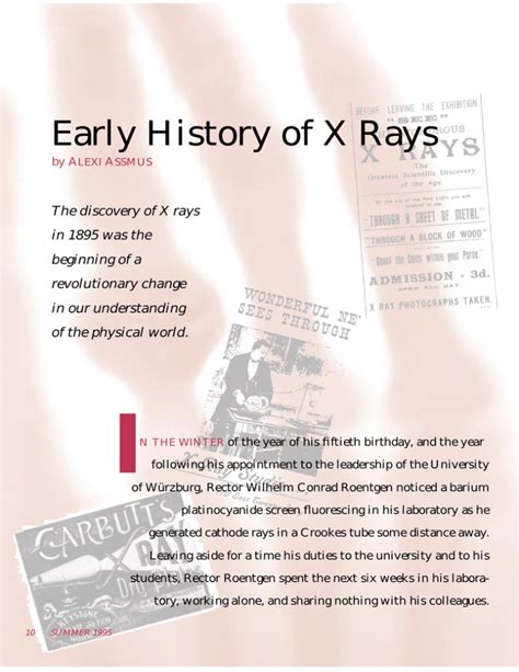 Early History of X Rays